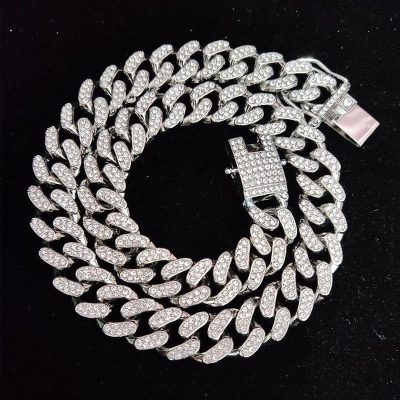 IL - Cuban Chain Crystal Encrusted 23 Pendant