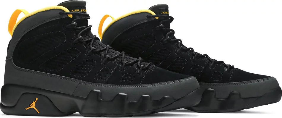 Jordan 9 Retro - Dark Charcoal University Gold