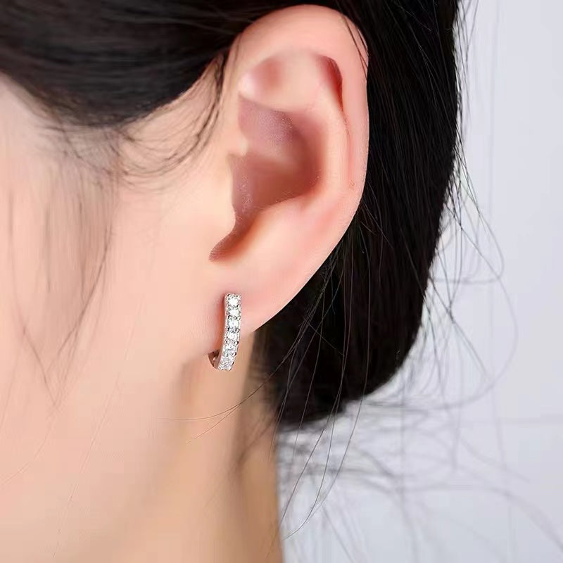 IL - Sterling Silver Crystal Orbit Earrings