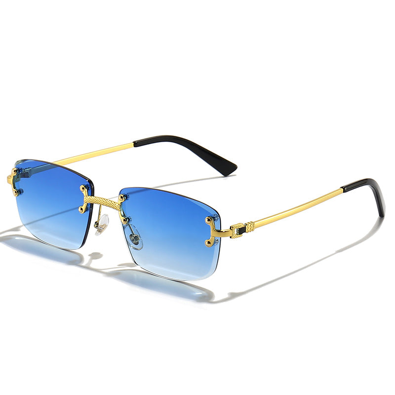 IL - Retro Sunglasses: Fashionable Round Metal Frame Mirrored Shades