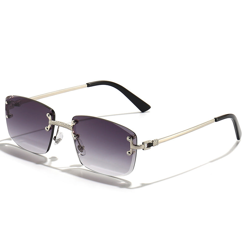 IL - Retro Sunglasses: Fashionable Round Metal Frame Mirrored Shades