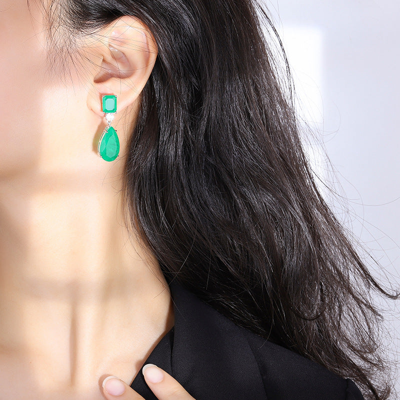 IL - Gemstone Dainty Drop Fine Earrings